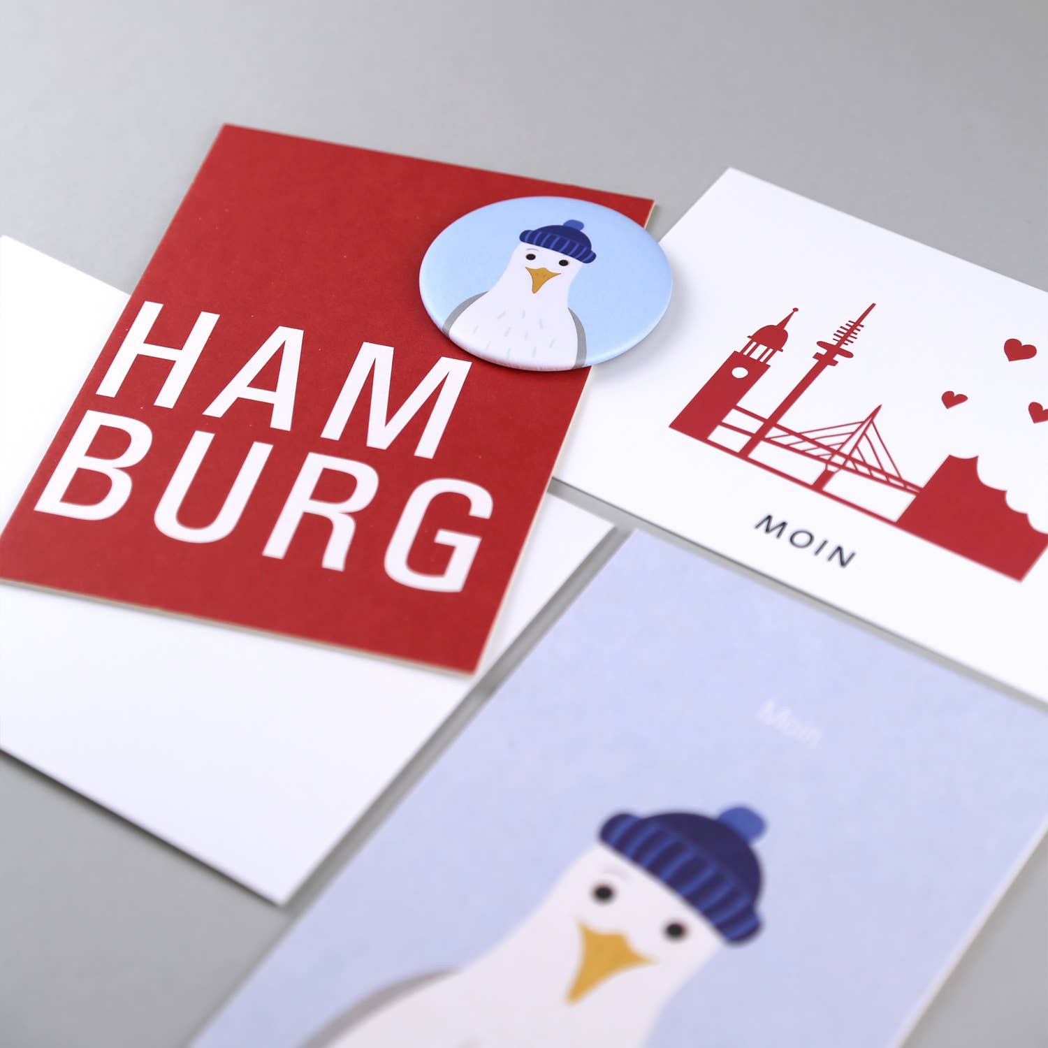 Kunst an Papier - Venta al por mayor Tarjeta postal - Postal Helmi con el Skyline de Hamburgo6