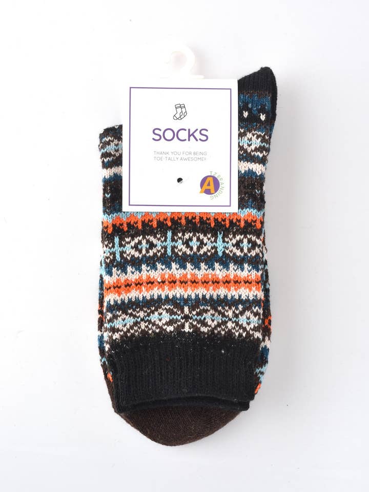 Funkyrel® Atzbranding Limited - Venta al por mayor Calcetines - Mujer - Rufia - Calcetines de invierno de punto a media pierna con estilo británico