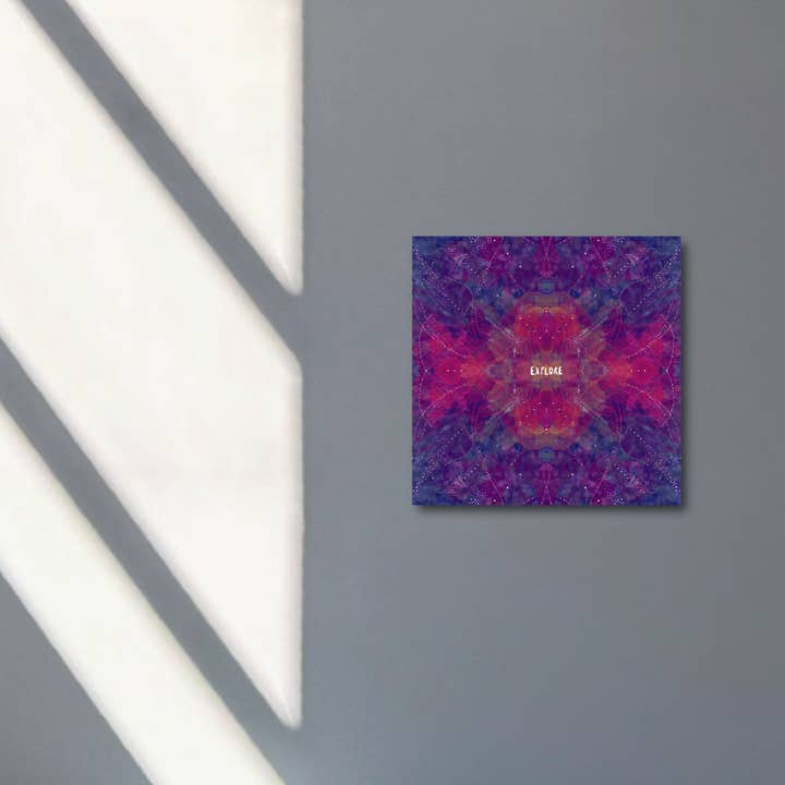 "explore your inner wild" - series: you are presence, metal print for wholesale by DOEQUO