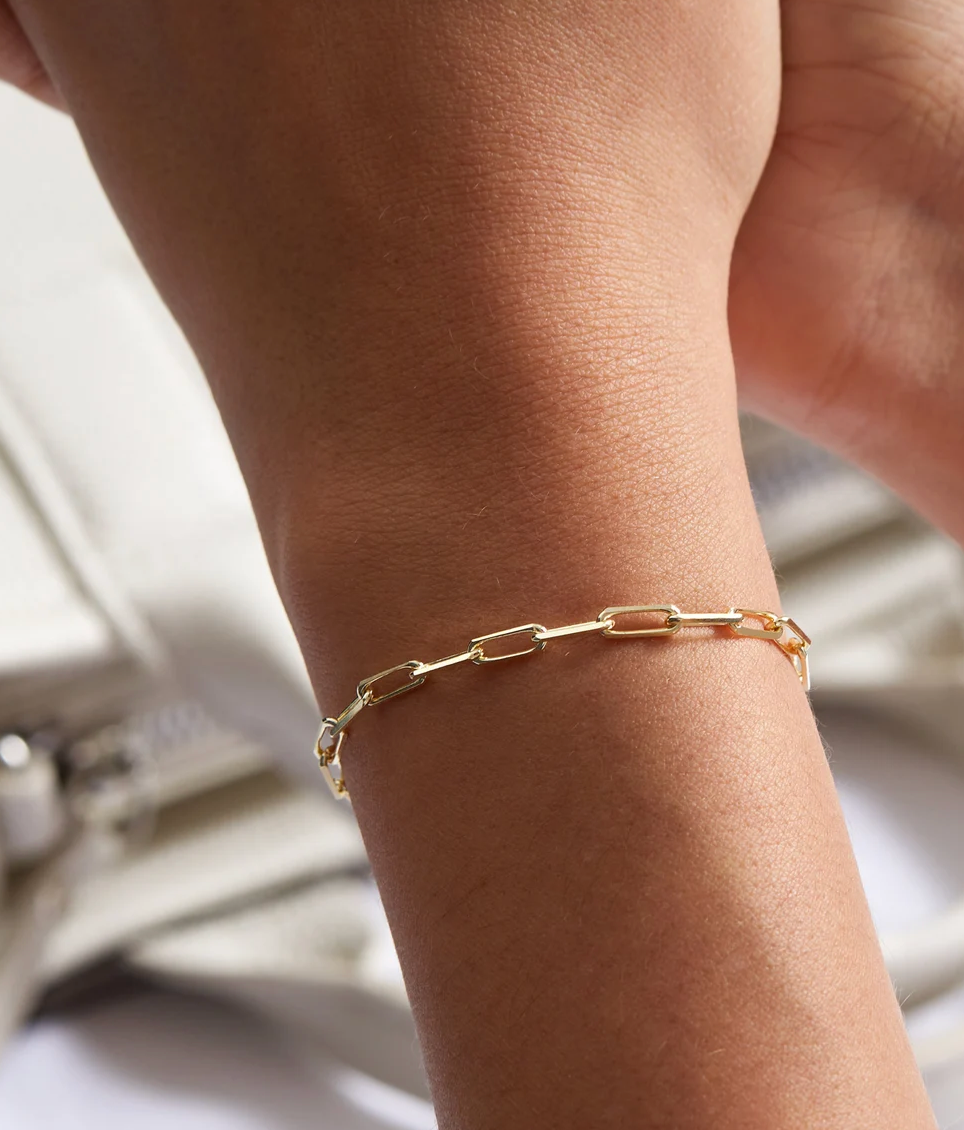 HoopLa - Wholesale Link & Chain Necklace -  PaperClip Necklace & Bracelet Chain-Steel-Waterproof-PVD4