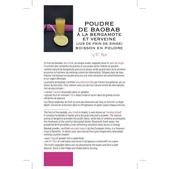 The Popote - Wholesale Powdered Health Drink - "Baobab and Cactus" Powdered Drink (Bouye juice)1
