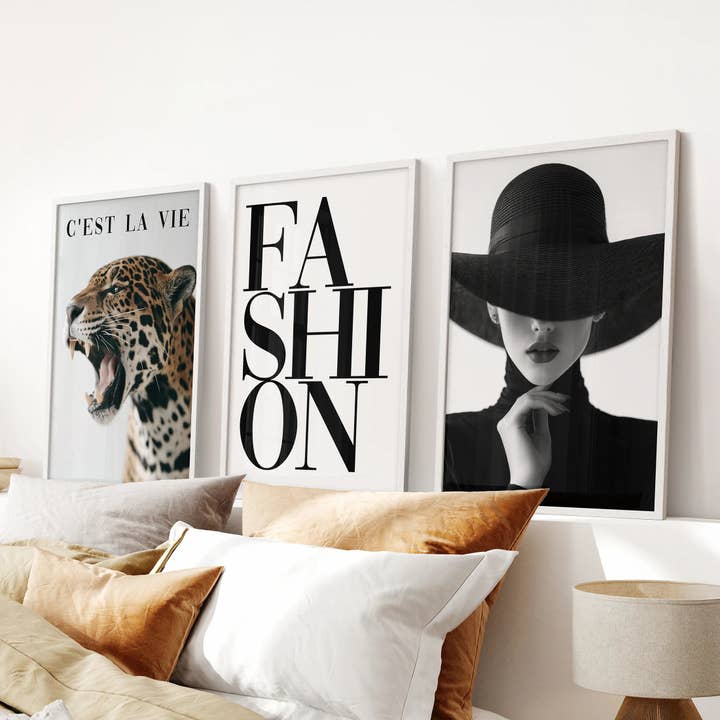 PrintSets.com - Wholesale Gallery Wall Set - Modern Fashion Wall Art. Leopard Print Aesthetic7