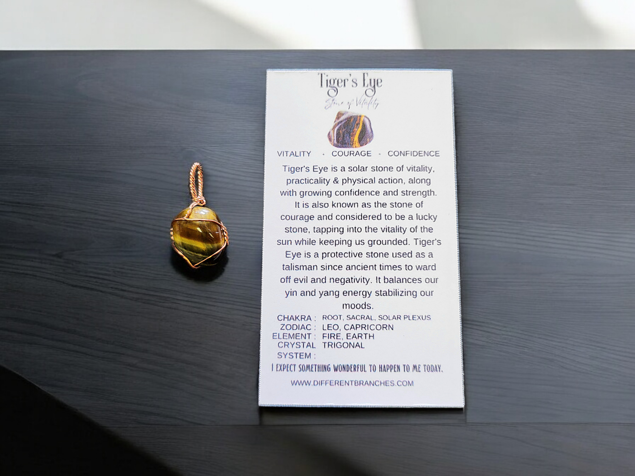 Different Branches - Wholesale Halskettinghanger - Edelstenen ketting met bijbehorende kristalkaarten8