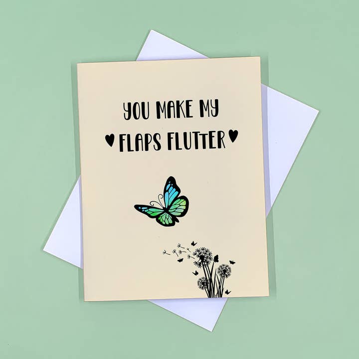 Flaps Flutter Card for engroshandel hos The Feisty Rose