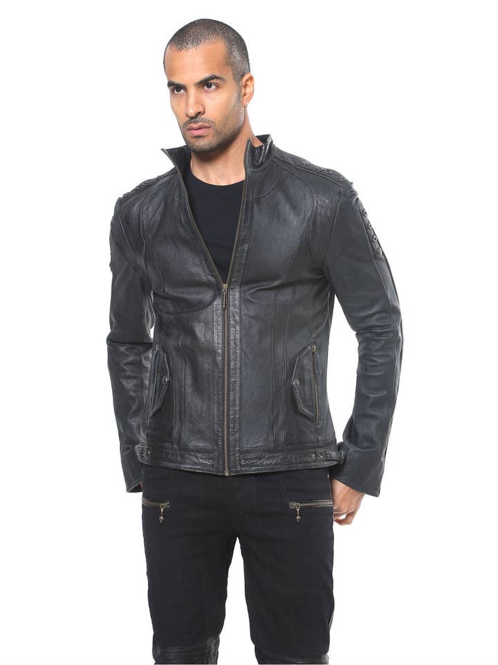 Jan Hilmer + Sparrow - Wholesale Leather Jacket - Men's - tracer jacket - men's leather jacket1