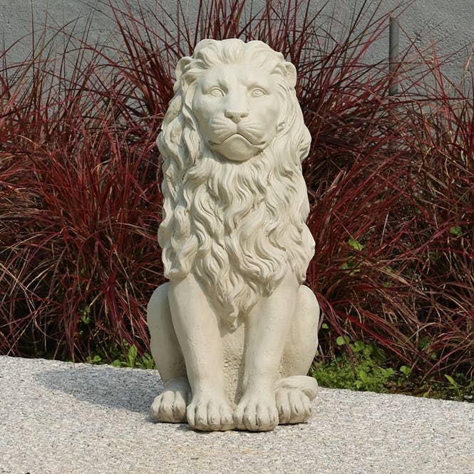 Majestic Guardian Sitting Lion Statue for wholesale by Hi-Line Gift Ltd.
