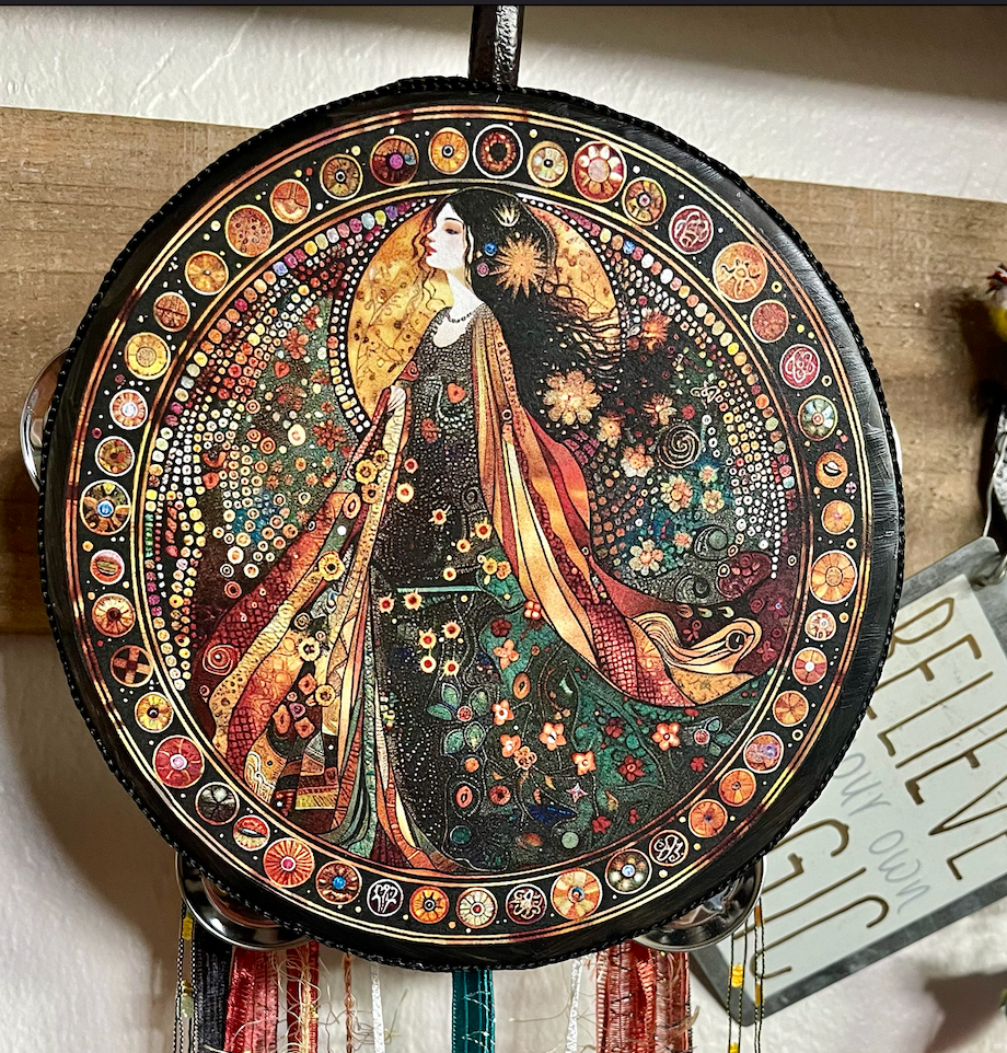 Bodhi Leaf Market - Venta al por mayor Artículo de meditación - Pandereta Decorativa de Pared Charmed Practical Magic de 6"3