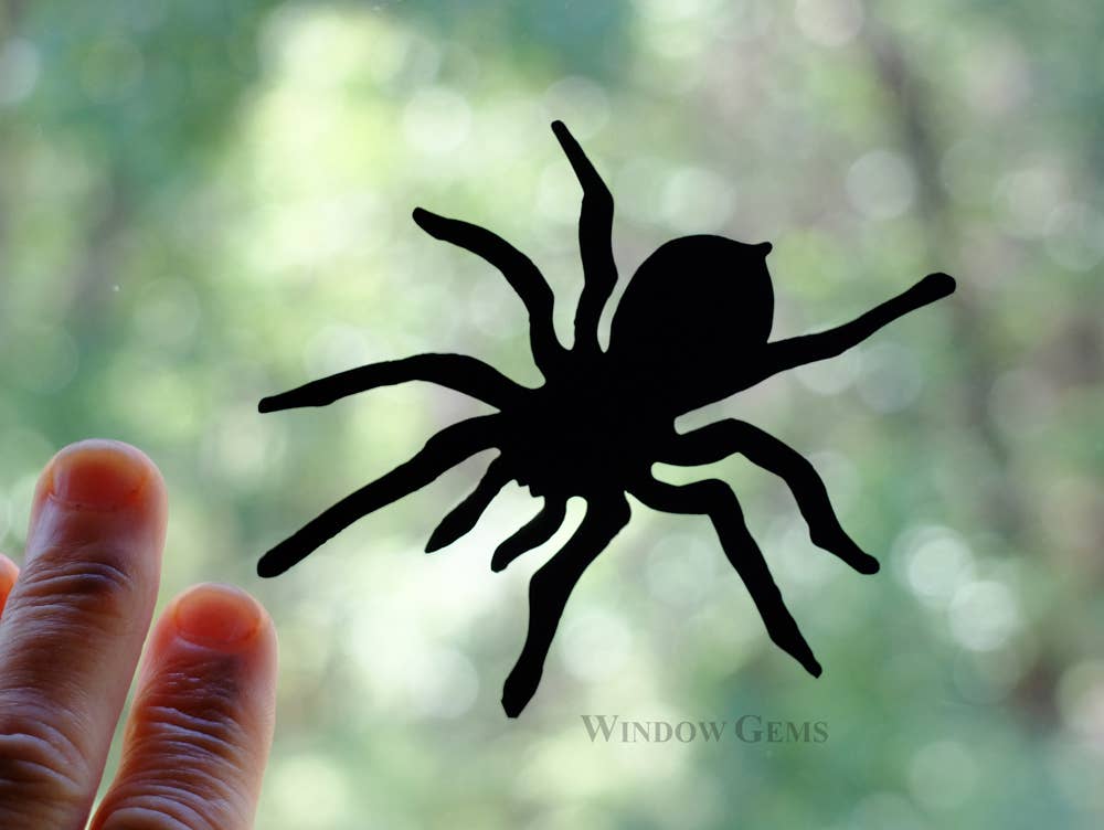 Window Gems - Wholesale Decal - Party Decorations - Spider Window Clings - Halloween Decor - Black Vinyl Decals2