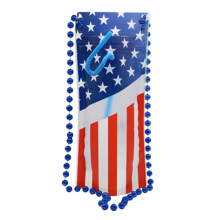 USA Flag - Wearable Drink Pouches (16 oz | 2pk) for wholesale by NeckSip