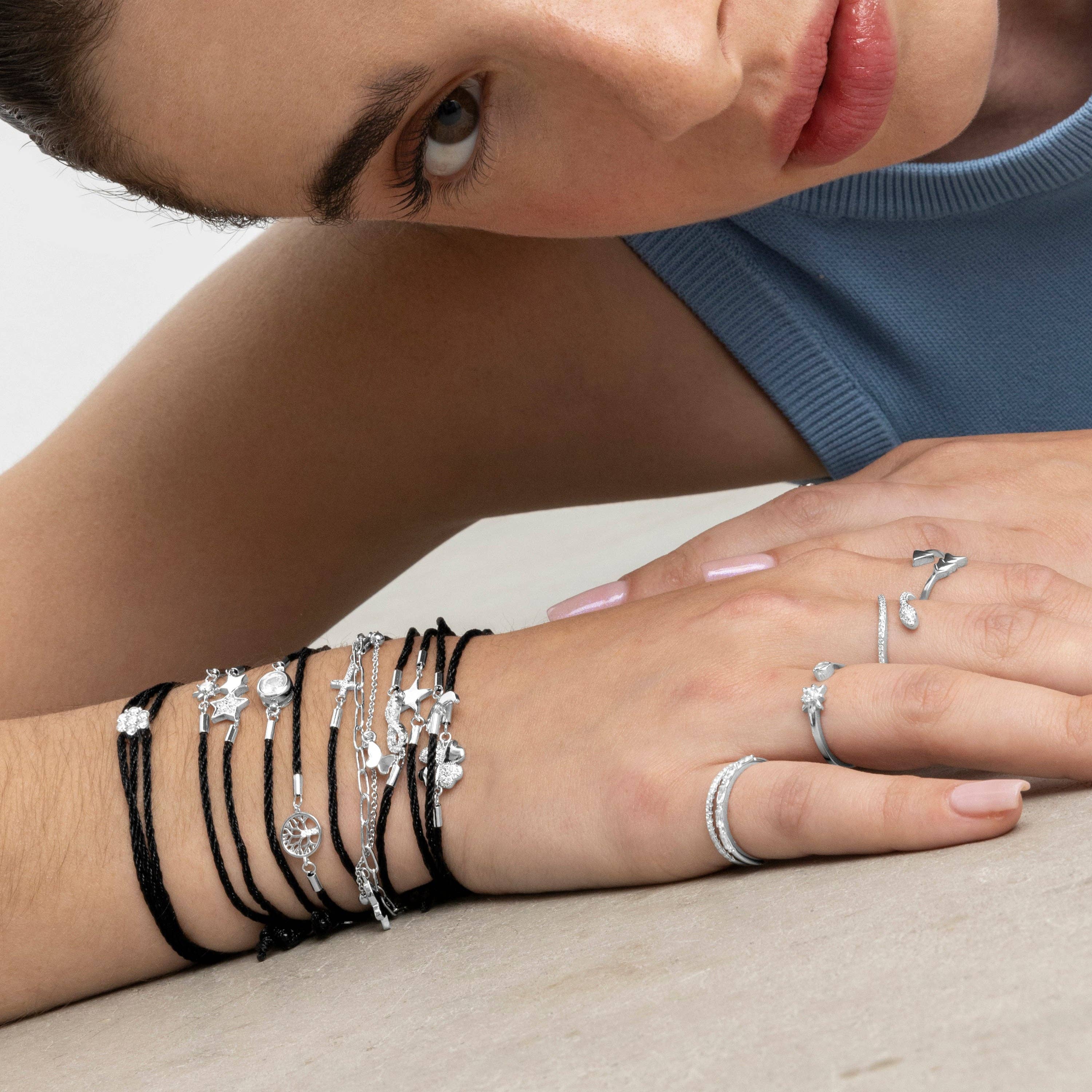 Luxenter - Wholesale Charm/Dangle Bracelet - Pulsera de Circonita Brillante acabada en rodio - Tiek3