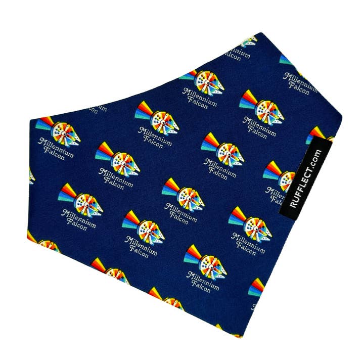 Millenium Falcon RUFFLECT® Dog Bandana for wholesale by RUFFLECT Dog Bandanas