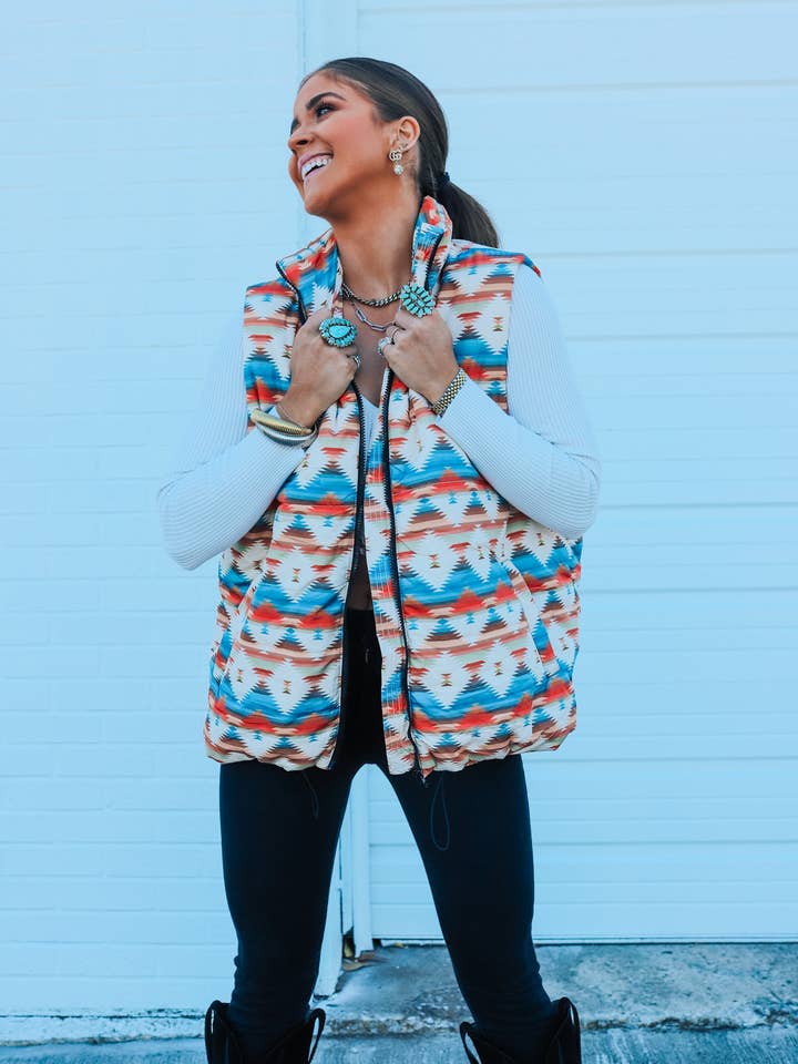 The Front Porch Label - Wholesale Outerwear Vest - Women's - Aztec Vest3