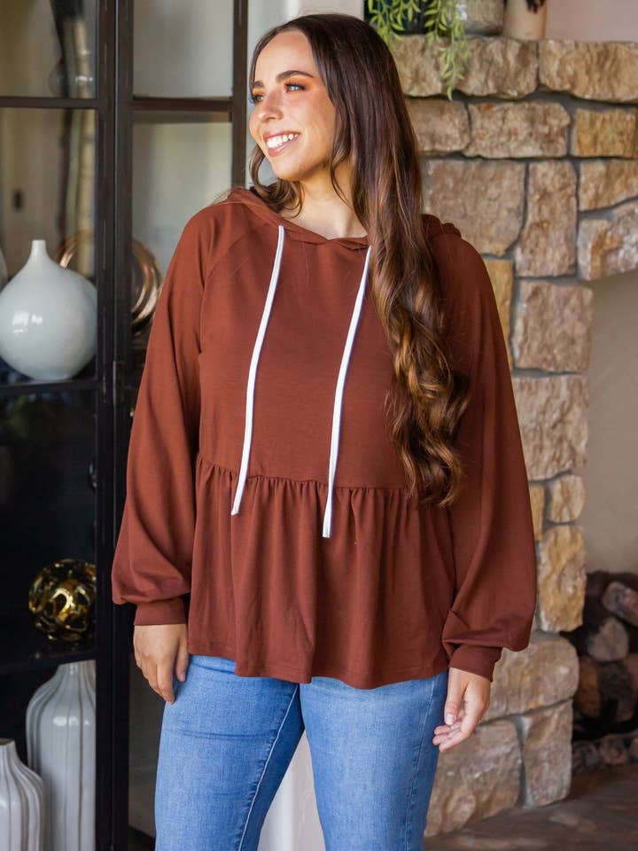 Tickled Teal - Wholesale Hoodie - Women's - Long Sleeve Peplum Hoodie3