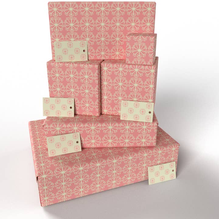 Re-wrapped - Vente Feuille de papier cadeau - Papier Cadeau Fleuri Rose • Écologique • Fabriqué au Royaume-Uni7