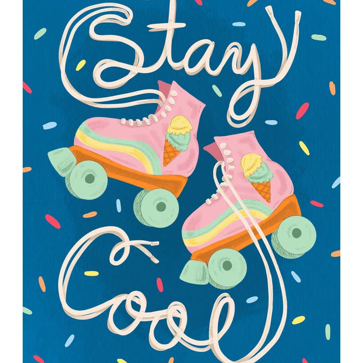 Amy Wike Illustration - Wholesale Art Print - Stay Cool Roller Skates Art Print2