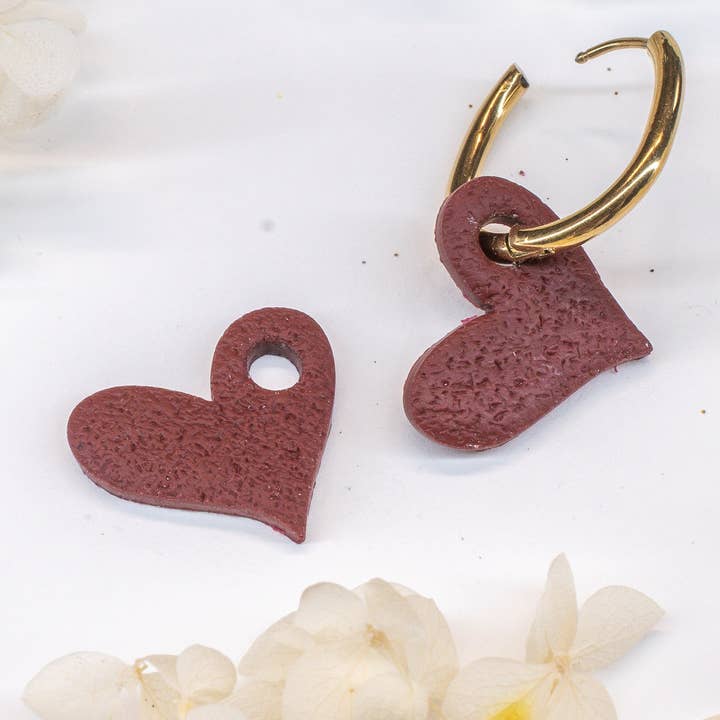 Red Wine Heart Charms for wholesale by Klaily