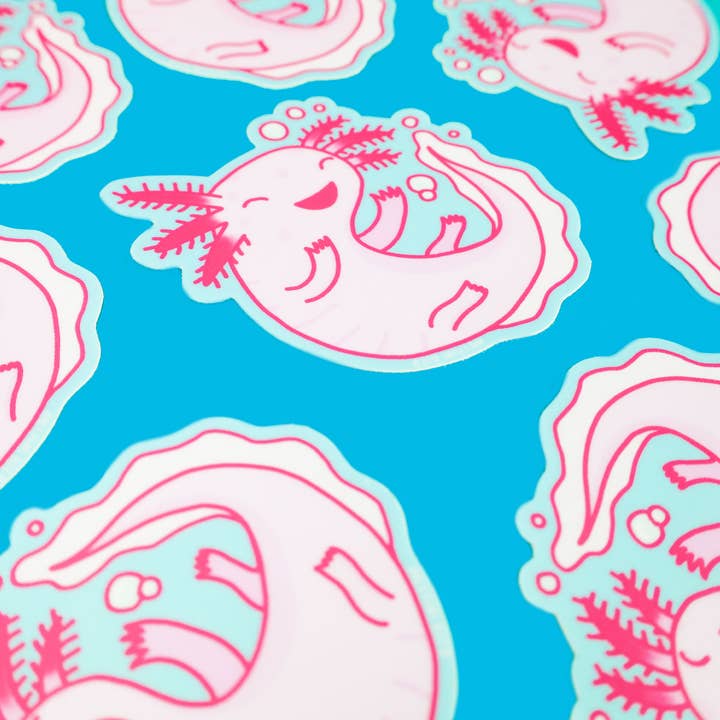 Turtle's Soup – wholesale Sticker – Axolotl Pink Amphibian Cute Animal Vinyl Sticker