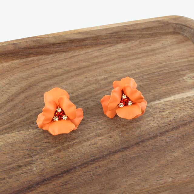 Pretty Persuasions - Wholesale Stud/Post Earrings - E23003 Flower Earrings8