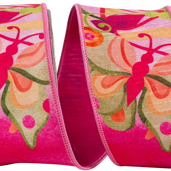 Butterfly Colors Bright Deluxe Dupioni Backed Wired Edge for wholesale by RELIANT RIBBON