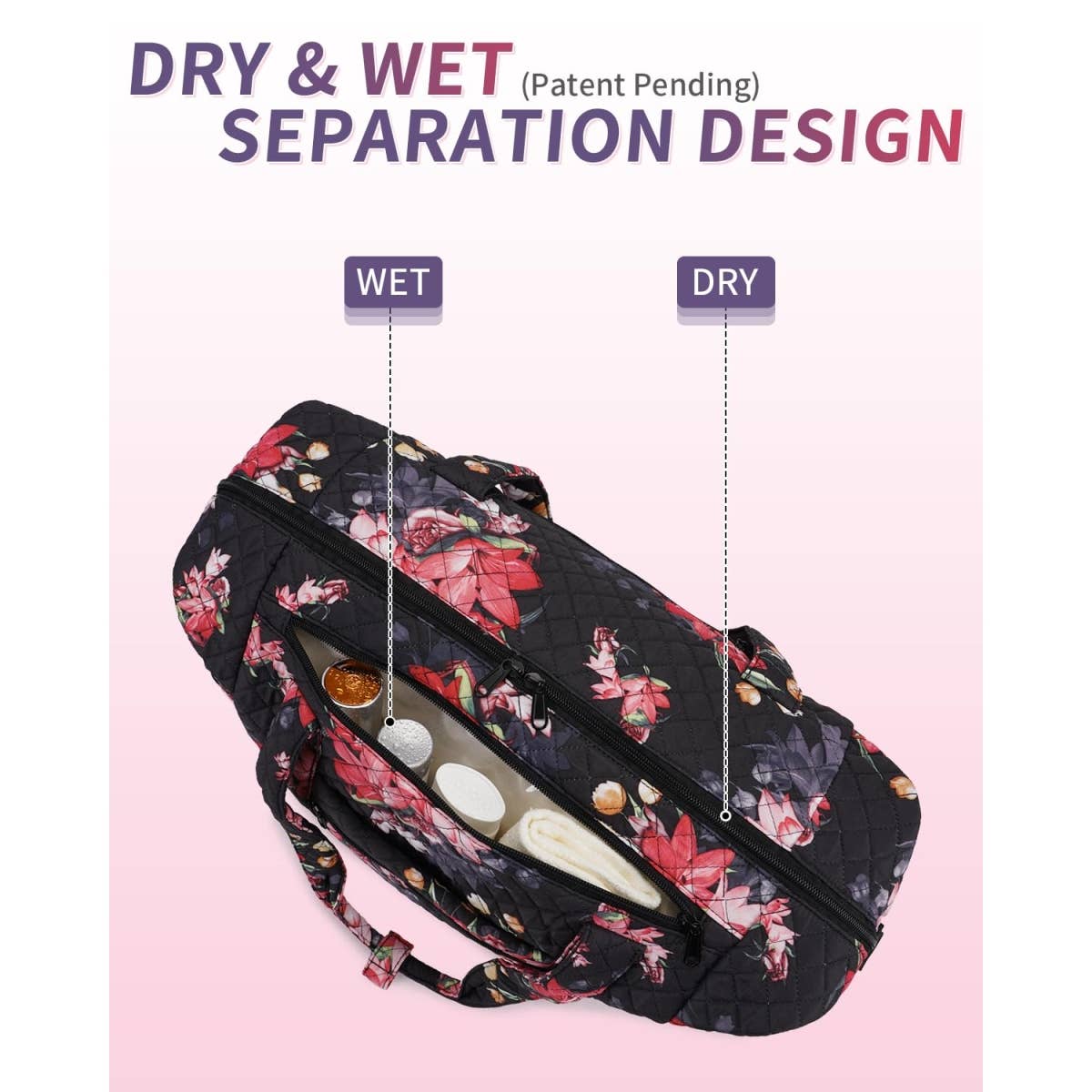 wandf – Großhandel Weekender-Tasche – Unisex – Gesteppte Schultertaschen Flugzeug Reisetasche Unter Sitz Tasche23