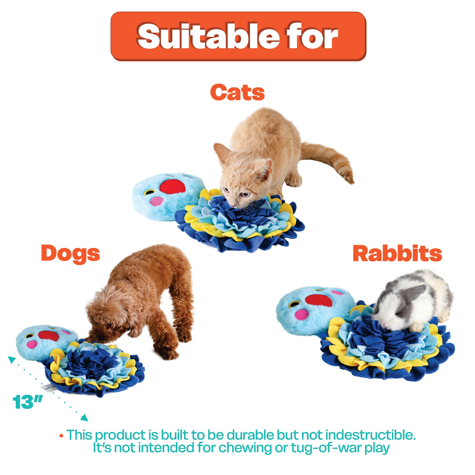 LUFTPETS - Wholesale Pet Plush Toy - Dog - Bird Snuffle Mat for Dogs & Small Pets- Washable & Squeaky6