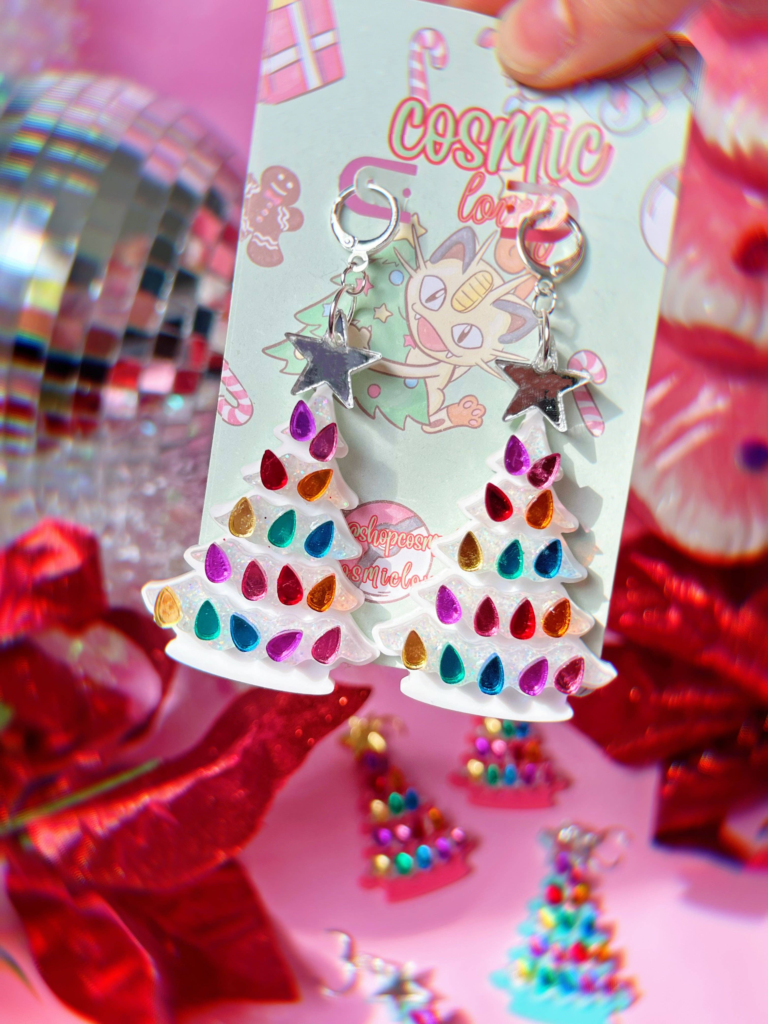 Cosmic lovely - Wholesale Dangle Earrings - Ceramic Christmas Tree Earrings6