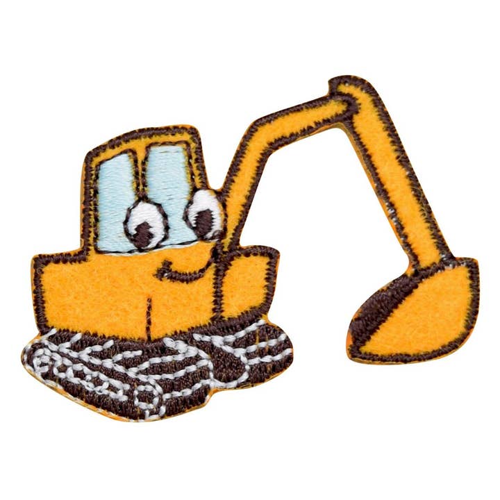 Grävmaskin Gul Bygglastbil Järn på Märke för wholesale av Wholesale Applique