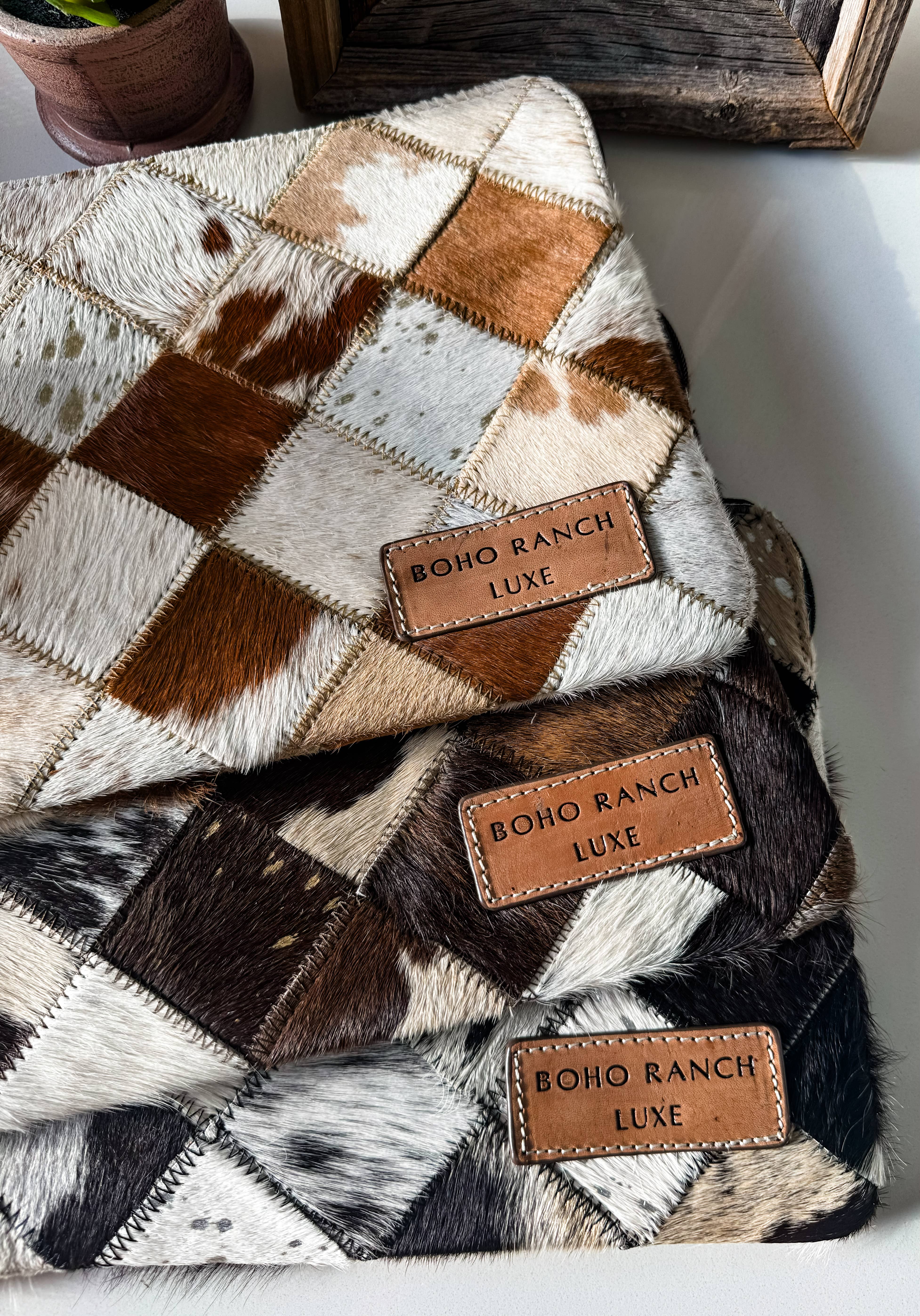 Boho Ranch Shop - Wholesale Laptop/Tablet Case - Unisex - BOHO LUXE LAPTOP tech sleeve computer bag hairon cowhide8