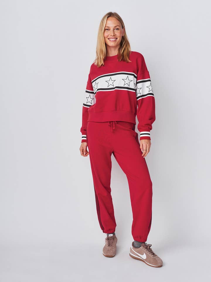 Sundry Stars Oversized Popover in Vintage Red for wholesale by Sundry Clothing