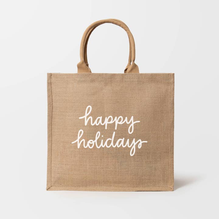 Reusable Shopping Tote - Happy Holidays and other Purchase Wholesale at holiday market 2022. Free Returns & Net 60 Terms on Faire trending on Faire.