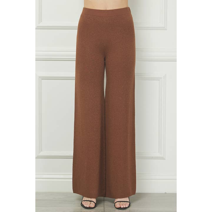 Lurex Fine Gauge Wide Leg Pant for wholesale by Allie Rose