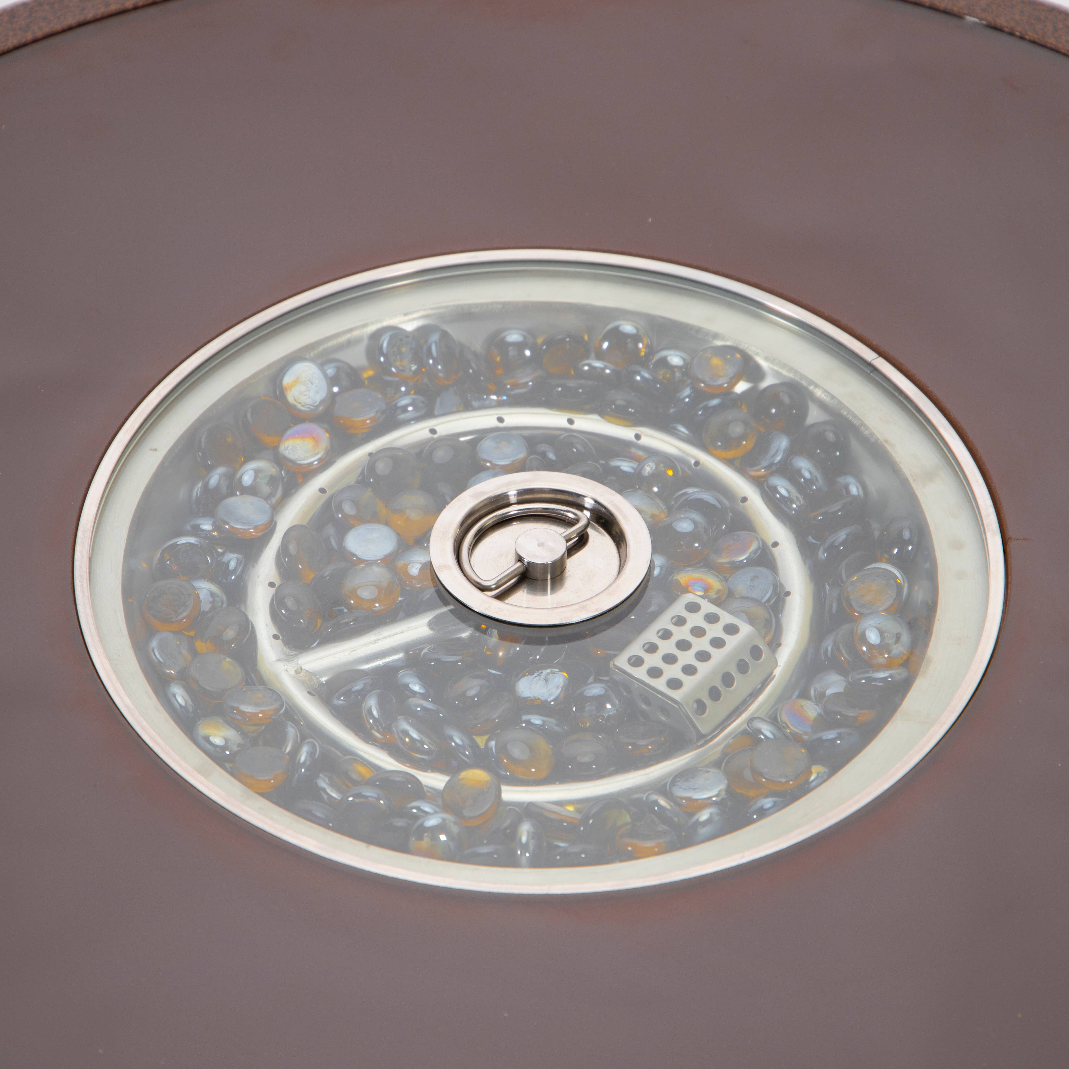 LeisureMod - Wholesale Fire Pit - Walbrooke Aluminum Propane Round Outdoor Fire Pit Table11