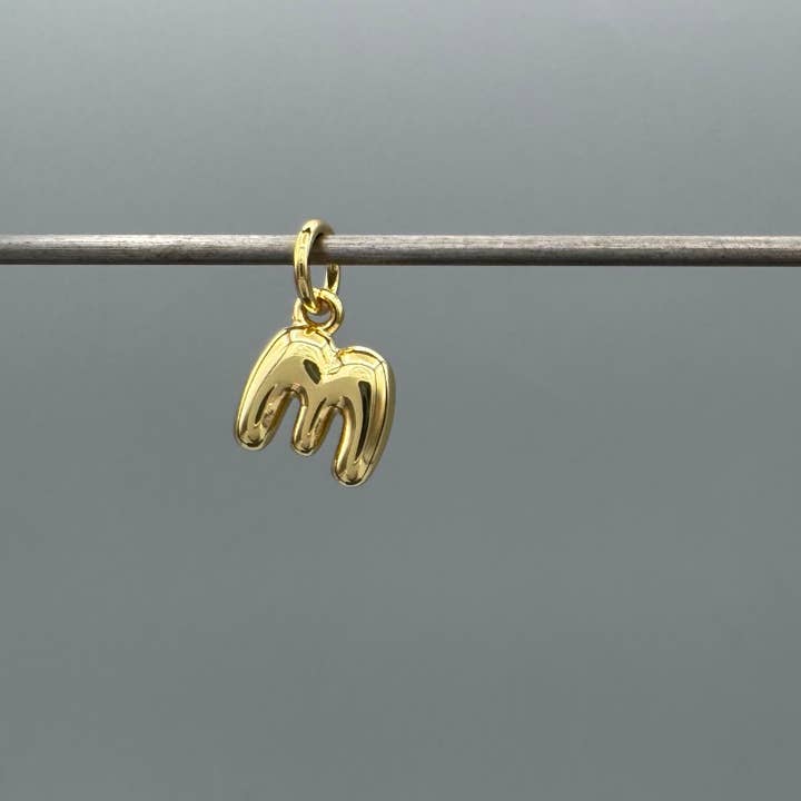 Something Silver - Wholesale Individual Charm/Pendant - Perfect Balloon Bubble Letter Initial Charm9
