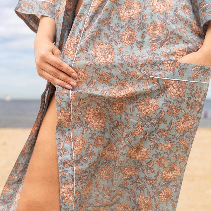 Linen Connections - Wholesale Kimono - Women's - Cotton Kimono Robe - BOHO VIBES3