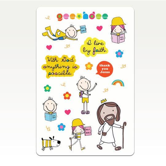 Lev af tro! Sticker Sheet for engroshandel hos Geeohdee