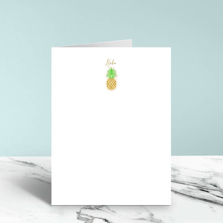 Tarjeta Aloha Pineapple para venta al por mayor de Cyndi and Sofi Designs