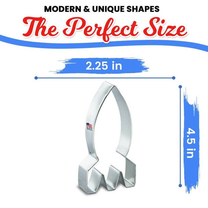 CookieCutter.com – Formas de biscoitos por atacado – Cortador de Bolachas em Forma de Foguetão 4,5 pol B13232