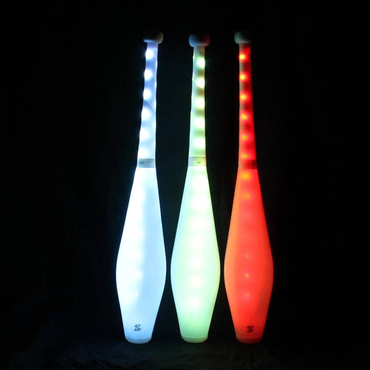 YoYoSam Wholesale - Wholesale Light-Up Toy - Kids & Baby - Zeekio Multi-Color LED Light Up Juggling Clubs with Charger and Remote (Set of 3)5