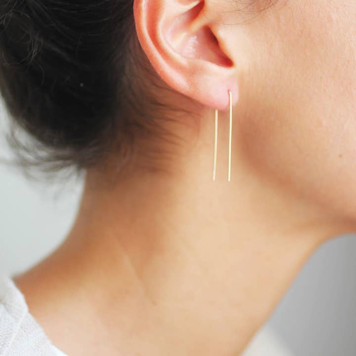 Square Minimalist Wire Earrings for wholesale by Rare Bird Co. + Pauline Stanley Studio