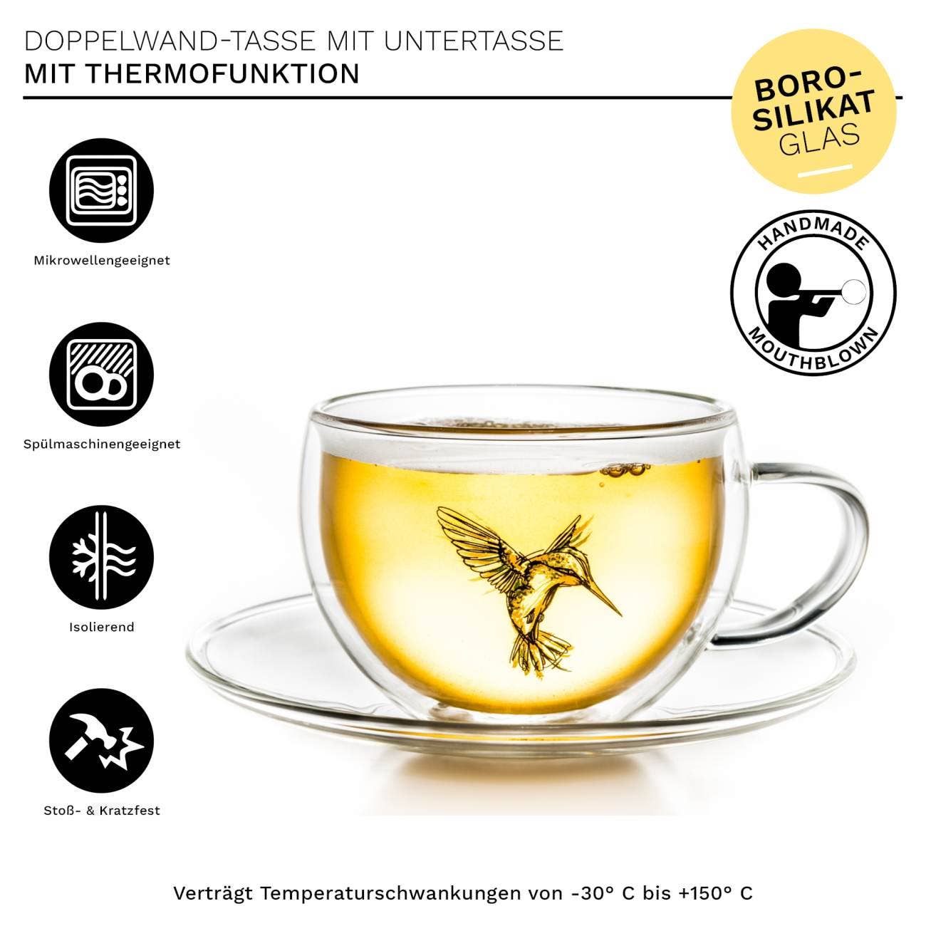 Creano - Wholesale Coffee/Tea Cup - Hummi Thermal Mug with Saucer Green3