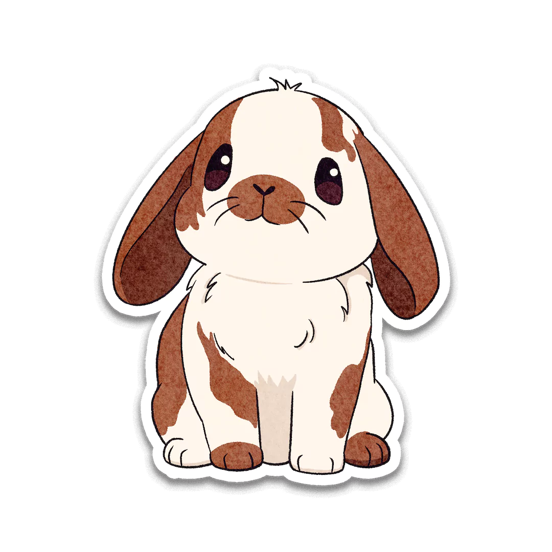 Stick With Finn – wholesale Phone & laptop stickers – Beige Holland Lop Sticker0
