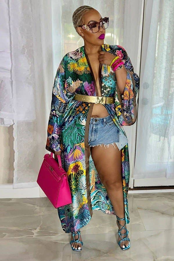 Aria Romance - Wholesale Kimono - Women's - Colorblock Smock Top3