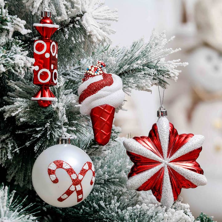 OrnamentallyYou - Wholesale Ornament Set - Sweets and Candy Theme Christmas Ornament Bundle
