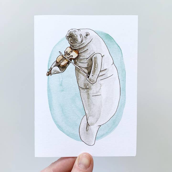 Musikalische Manatee-Karte für den Großhandel von The Critter Co.