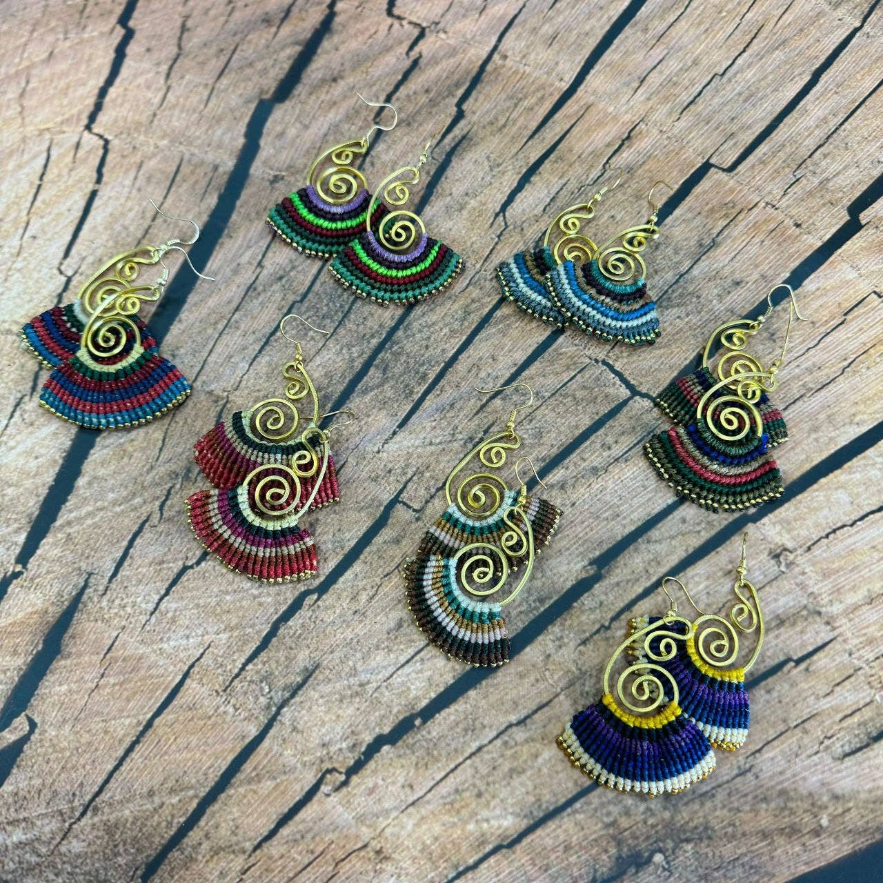 Hecho a mano - Wholesale Dangle Earrings - Indian macrame earrings1