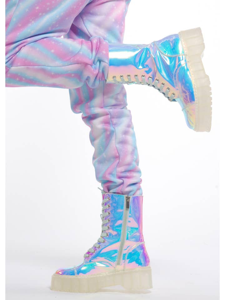 Sparkl - Wholesale Combat/Military Boots - Women's - Opal Combat Boot
