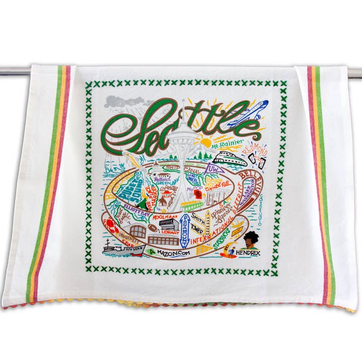 Seattle Dish Towel for wholesale by catstudio