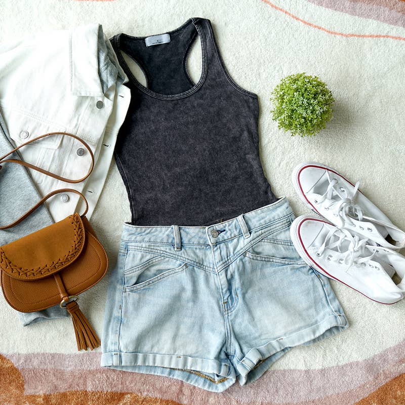 42POPS – Bodysuit - Mulher por atacado – Body de algodão lavado com fechamento em botões de pressão53