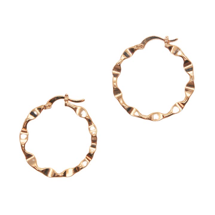 Boucles d'oreilles Golden Wave pour la vente par Doty Chou Objects