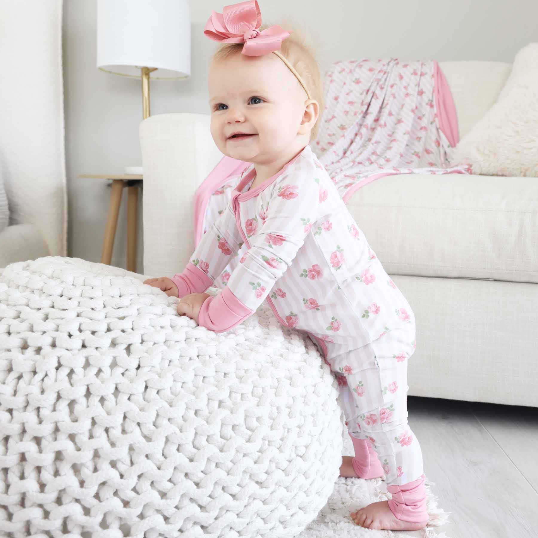 Caden Lane - Wholesale Jumpsuit - Baby - Rosy & Cozy Convertible Zip Romper10